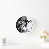 Free-riding - Snowboarder   Round Clock Runde Wanduhr (Zuhause)