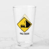 Free Rocks Road Sign Glas (Vorderseite)
