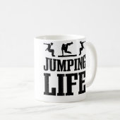 Free Runner Springt Leben Free Running Parkour Kaffeetasse (VorderseiteRechts)