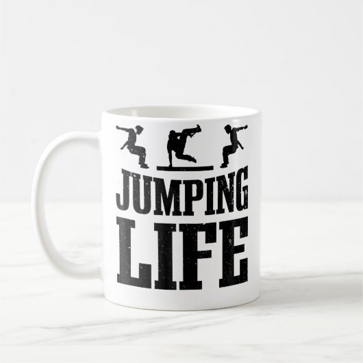 Free Runner Springt Leben Free Running Parkour Kaffeetasse (Links)