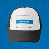 Free Russia - Englisch - White Blue White Truckerkappe