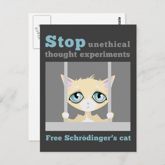 Free Schrodinger's Cat Postkarte (Vorne/Hinten)