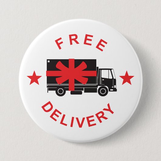 Free Shipping Delivery Truck Button (Vorderseite)