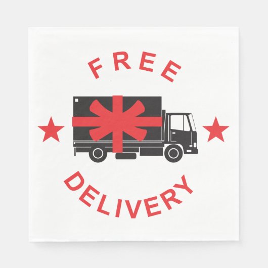 Free Shipping Delivery Truck Serviette (Vorderseite)
