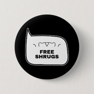 FREE SHRUGS Funny Kaomoji Japanische Emoticons 2 Button