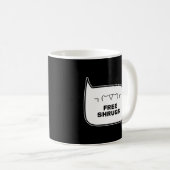 FREE SHRUGS Funny Kaomoji japanische Emoticons Kaffeetasse (VorderseiteRechts)