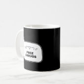 FREE SHRUGS Funny Kaomoji japanische Emoticons Kaffeetasse (Vorderseite Links)