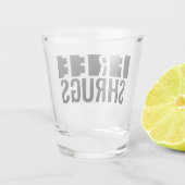 Free Shrugs Minimalistischer Schnapsglas (Rückseite)