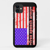 FREE SPEECH ARMY Not leidende amerikanische Flagge Case-Mate iPhone Hülle (Rückseite)