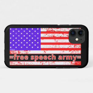 FREE SPEECH ARMY Not leidende amerikanische Flagge Case-Mate iPhone Hülle