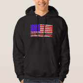 FREE SPEECH ARMY Not leidende amerikanische Flagge Hoodie (Vorderseite)