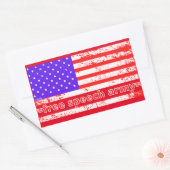 FREE SPEECH ARMY Not leidende amerikanische Flagge Rechteckiger Aufkleber (Umschlag)