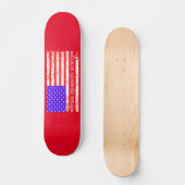 FREE SPEECH ARMY Not leidende amerikanische Flagge Skateboard (Vorderseite)