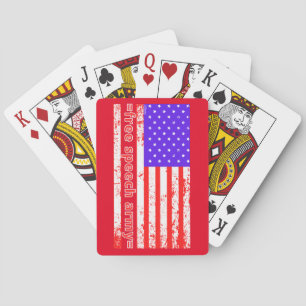 FREE SPEECH ARMY Not leidende amerikanische Flagge Spielkarten