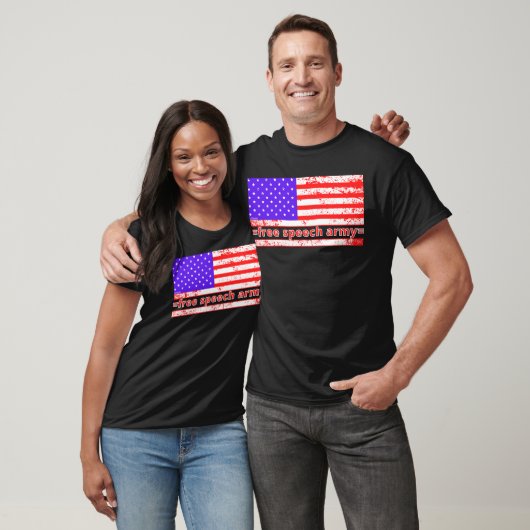FREE SPEECH ARMY Not leidende amerikanische Flagge T-Shirt (Unisex)