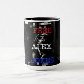 Free Speech - Free Alex Jones 15oz Tasse (Zentrum)