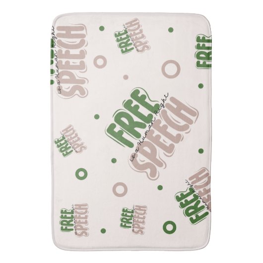 Free Speech Is a Human Right Badematte (Vorderseite Vertikal)