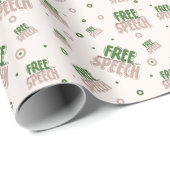 Free Speech Is a Human Right Geschenkpapier (Rolleneckpunkt)