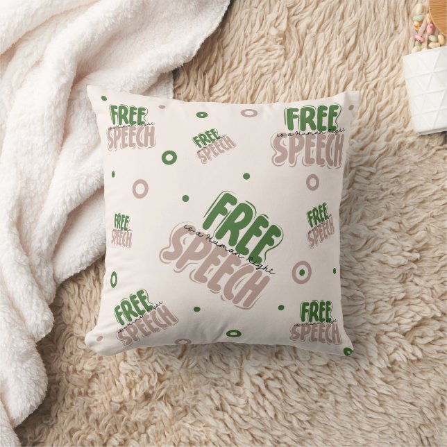 Free Speech Is a Human Right Kissen (Decke)