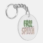 Free Speech Is a Human Right Schlüsselanhänger (Vorderseite links)