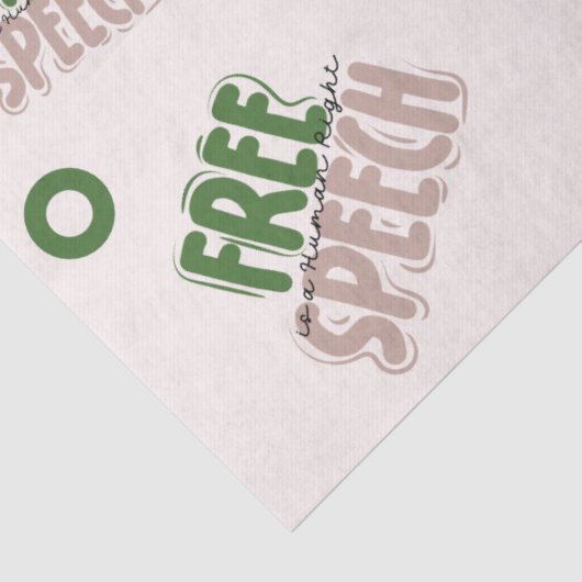 Free Speech Is a Human Right Seidenpapier (Detail)