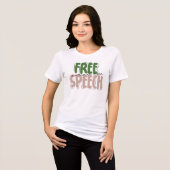 Free Speech Is a Human Right T-Shirt Tri-Blend Shirt (Vorderseite voll)