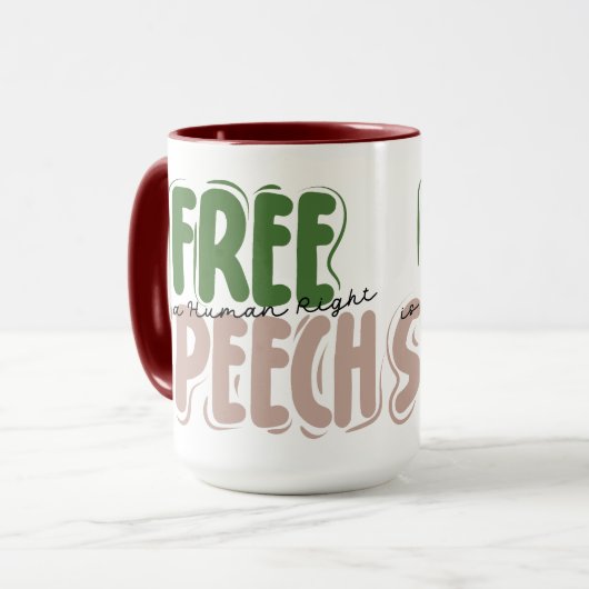 Free Speech Is a Human Right Tasse (Vorderseite Links)