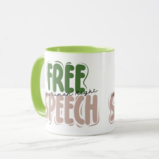 Free Speech Is a Human Right Tasse (Vorderseite Links)