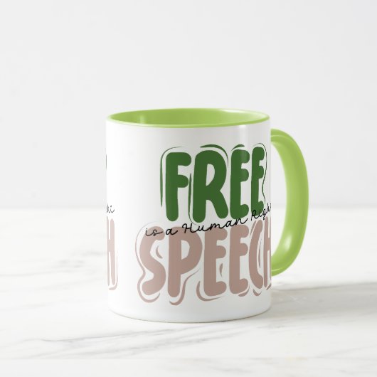 Free Speech Is a Human Right Tasse (VorderseiteRechts)