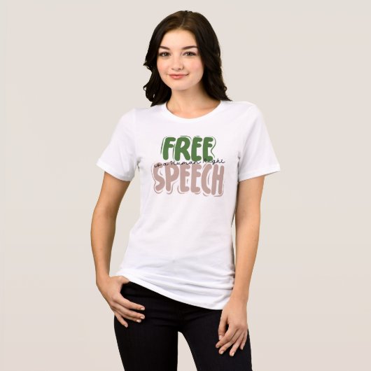 Free Speech Is a Human Right Tri-Blend Shirt (Vorderseite voll)