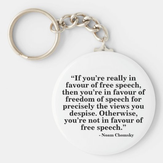 Free Speech Keyring - Zitat 30 Schlüsselanhänger (Vorne)