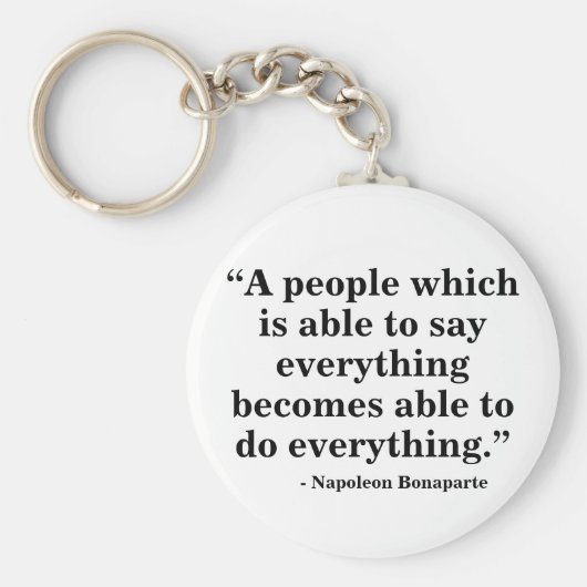 Free Speech Keyring - Zitat 32 Schlüsselanhänger (Vorne)