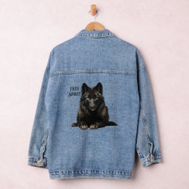Free Spirit Black Wolf Jeansjacke