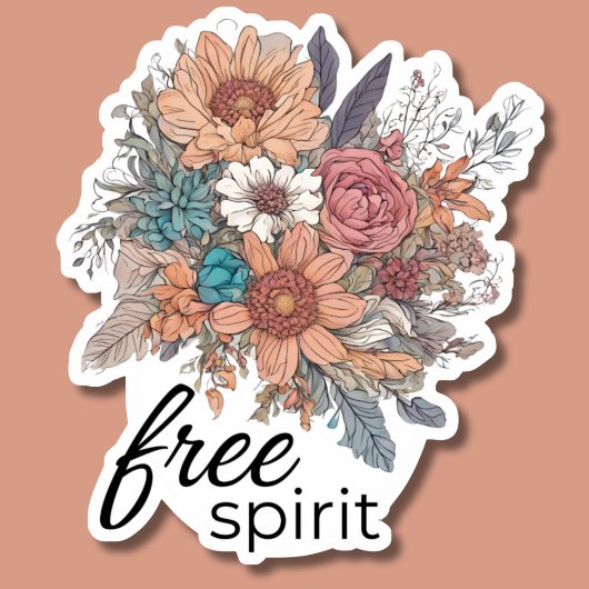 Free Spirit Bohemische Blume wasserdicht Aufkleber