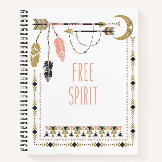 Free Spirit-Boho Notizblock (Vorderseite)