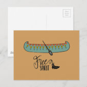 Free Spirit Canoe Postkarte (Vorne/Hinten)