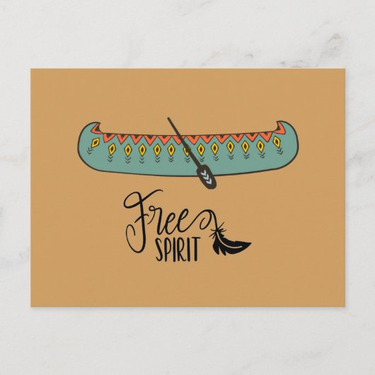 Free Spirit Canoe Postkarte (Vorderseite)