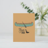 Free Spirit Canoe Postkarte (Stehend Vorderseite)