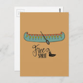 Free Spirit Canoe Postkarte (Vorne/Hinten)