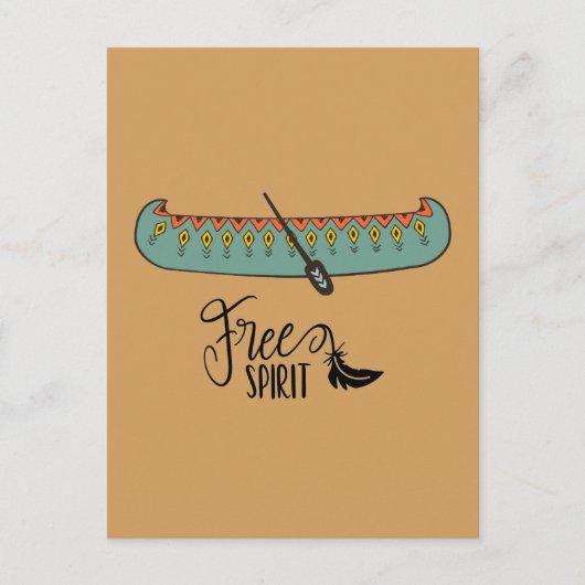 Free Spirit Canoe Postkarte (Vorderseite)