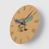 Free Spirit Canoe Runde Wanduhr (Winkel)