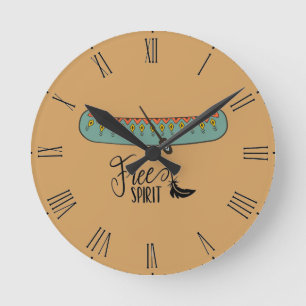 Free Spirit Canoe Runde Wanduhr