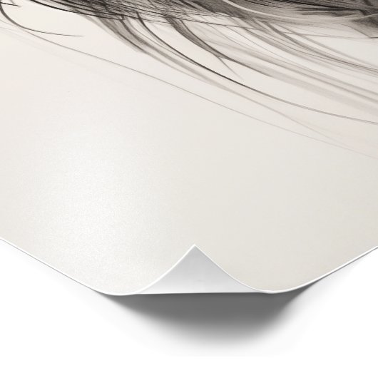 Free Spirit Dog Schwarz und Weiß Fotodruck (Ecke)