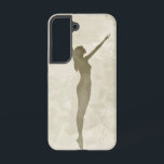 Free Spirit Leap Phone Case Samsung Galaxy Hülle<br><div class="desc">Eine Figur springt in Freiheit und Fluss und ruft ein Gefühl der Befreiung und fröhlichen Selbstdarstellung mit einem erdigen minimalen Stil hervor.</div>