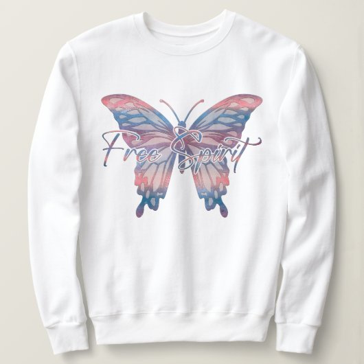 Free Spirit Mandala Butterfly Design Sweatshirt (Design vorne)