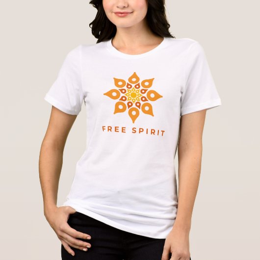 Free Spirit Mandala Tri-Blend Shirt (Vorderseite)