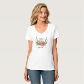 Free Spirit Modern Boho Chic Blume Antler T-Shirt (Vorderseite Vollansicht)