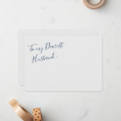 Free Spirit Modern Note Card Mitteilungskarte (Vorderseite/Rückseite Beispiel)