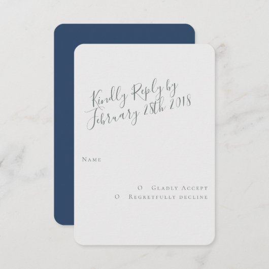 Free Spirit Modern RSVP Card (Vorne/Hinten)