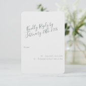 Free Spirit Modern RSVP Card (Stehend Vorderseite)